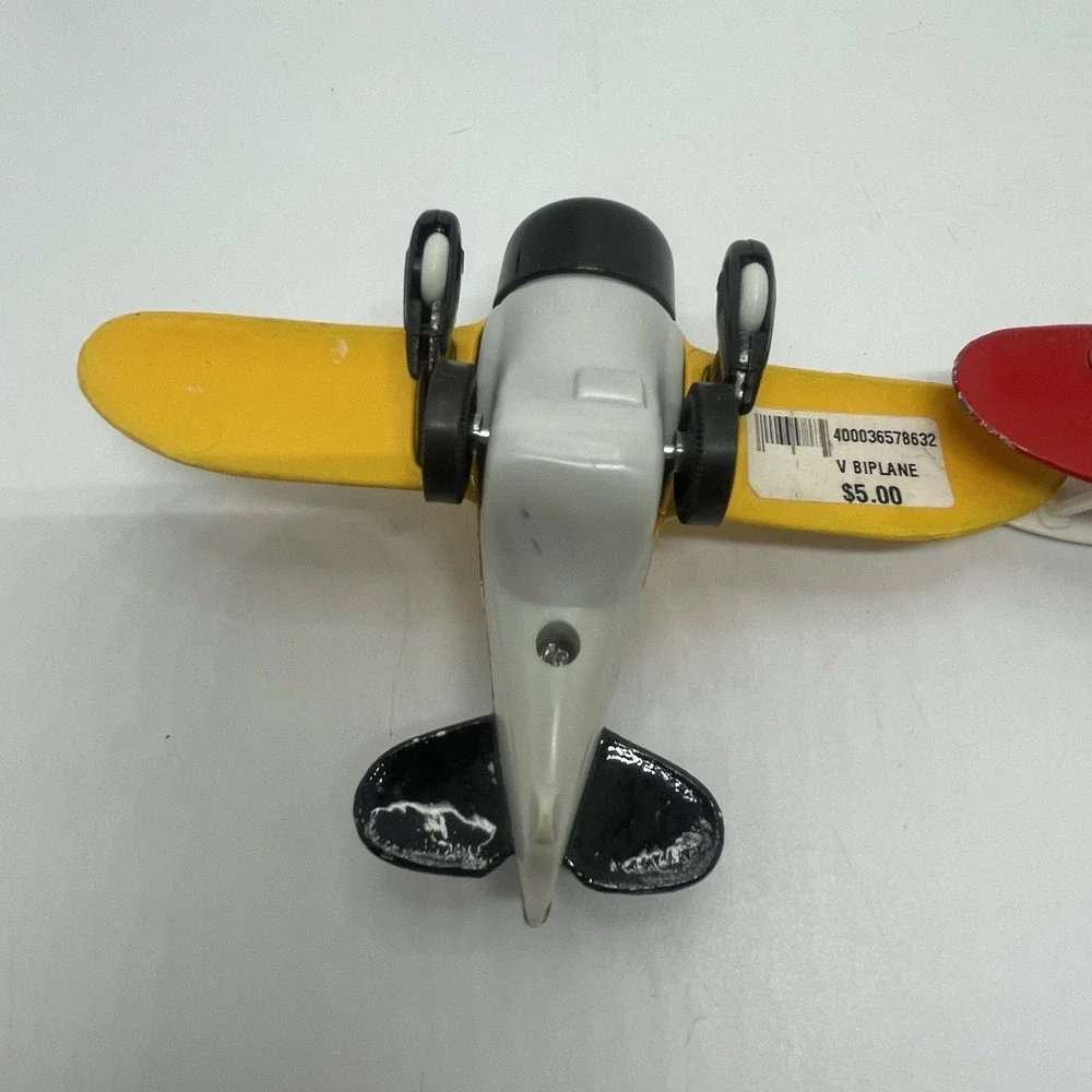 LOT OF 2 Planes Metal‎  One Yellow One Red Grey Air And Space